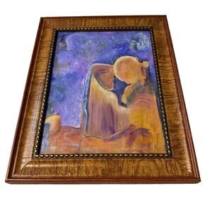 Original Watercolor Painting Couple Embraced Signed Framed Artist Jane Goosby